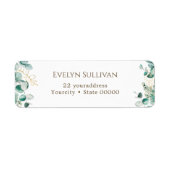 Retouradres van het ontwerp van Eucalyptus Etiket (Voorkant)