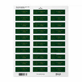 Retouradres van logo van Emerald Green Etiket (Full Sheet)
