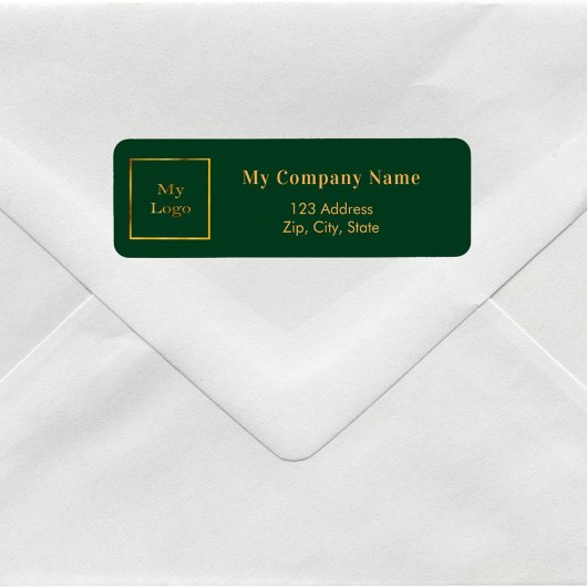 Retouradres van logo van Emerald Green Etiket