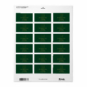 Retouradres van logo van Emerald Green Etiket (Full Sheet)