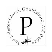 Retouradres van logo's van Lobster Rubberstempel (Afrduk)