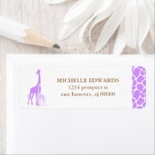 Retouradres van moeder en Baby Giraffe Etiket (Insitu)