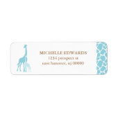 Retouradres van moeder en Baby Giraffe Etiket (Voorkant)