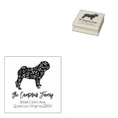 Retouradres van pc-gezin rubberstempel (Gestempeld)