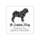 Retouradres van pc-gezin rubberstempel (Afrduk)