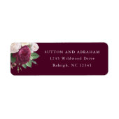 Retouradres Vintage Bloem Bloesems Etiket (Voorkant)
