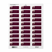 Retouradres Vintage Bloem Bloesems Etiket (Full Sheet)