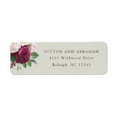 Retouradres Vintage Bloem Bloesems Etiket (Voorkant)