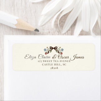 Retouradres Vintage Coquette Weide Wilde Bloemen Etiket