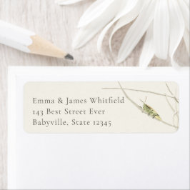 Retouradres Vintage Sprinkhaan Etiket