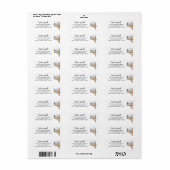 Retouradres Vlinder Brievenbus Etiket (Full Sheet)