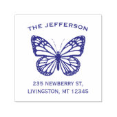  retouradres vlinder Logo Zelfinktende Stempel (Design)