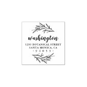 Retouradres voor aangepaste Laurel-tak Rubberstempel (Afrduk)