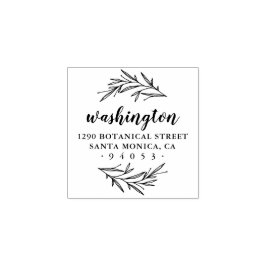 Retouradres voor aangepaste Laurel-tak Rubberstempel