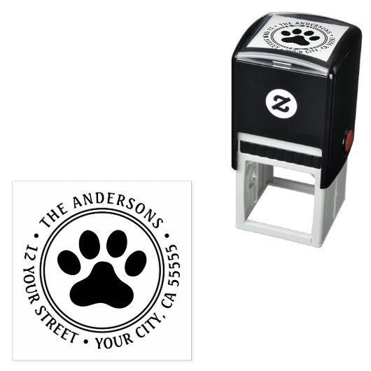 Retouradres voor afdruk op het scherm Pet Zelfinktende Stempel (In situ)