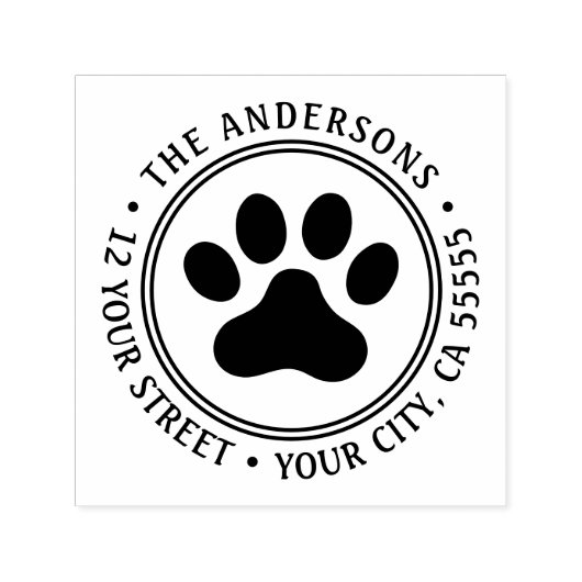 Retouradres voor afdruk op het scherm Pet Zelfinktende Stempel (Design)