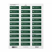 Retouradres voor afstuderen met groene en witte do etiket (Full Sheet)
