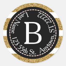 Retouradres voor Black & Gold Glitter