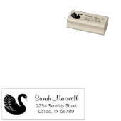 Retouradres voor Black Swan Rubberstempel (Gestempeld)