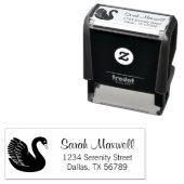 Retouradres voor Black Swan Zelfinktende Stempel (In situ)