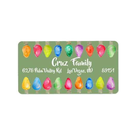 Retouradres voor Bright kerstbultjes Etiket (Voorkant)