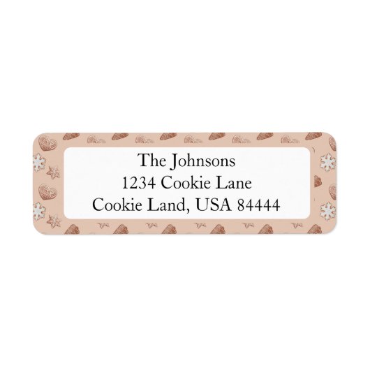 Retouradres voor Cookie Exchange Etiket (Voorkant)