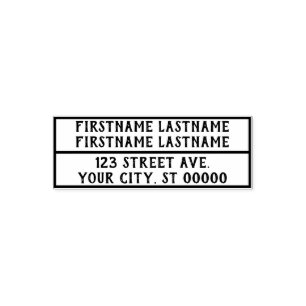 Retouradres voor een echtpaar met twee namen zelfinktende stempel