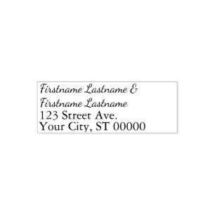 Retouradres voor een koppel met twee achternamen  zelfinktende stempel