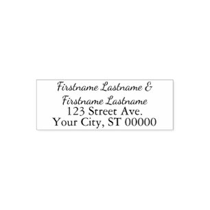 Retouradres voor een koppel met twee achternamen  zelfinktende stempel