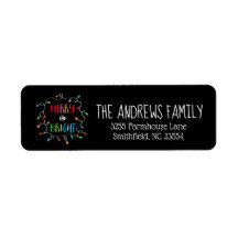 Retouradres voor Merry and Bright Kerstmis