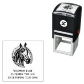  retouradres voor paarden  zelfinktende stempel (In situ)