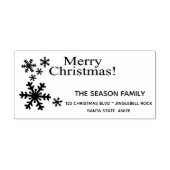 Retouradres voor prettige kerst rubberstempel (Afrduk)