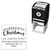 Retouradres voor prettige kerst  zelfinktende stempel (In situ)