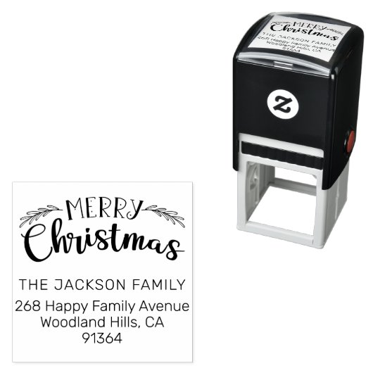 Retouradres voor prettige kerst  zelfinktende stempel (In situ)