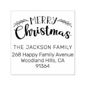 Retouradres voor prettige kerst  zelfinktende stempel (Design)