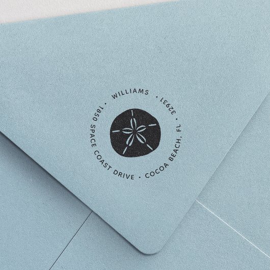 Retouradres voor zanddollar  zelfinktende stempel