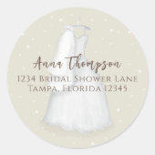 Retouradres Vrijgezellenfeest Dress Custom Ronde Sticker (Voorkant)