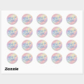 Retouradres Vrolijk kerstformulier RSVP Holografie Ronde Sticker (Vel)