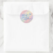 Retouradres Vrolijk kerstformulier RSVP Holografie Ronde Sticker (Tas)