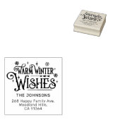 Retouradres Warme Winterwensen Rubberstempel (Gestempeld)