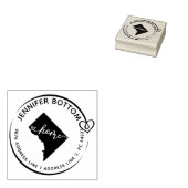 Retouradres Washington DC Rubberstempel (Gestempeld)