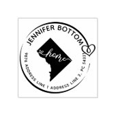 Retouradres Washington DC Rubberstempel (Afrduk)