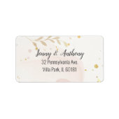 Retouradres Waterverf pastel Etiket (Voorkant)