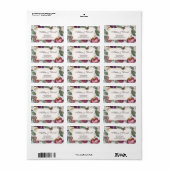 Retouradres Wedding Bloom Floral Butterfly Etiket (Full Sheet)
