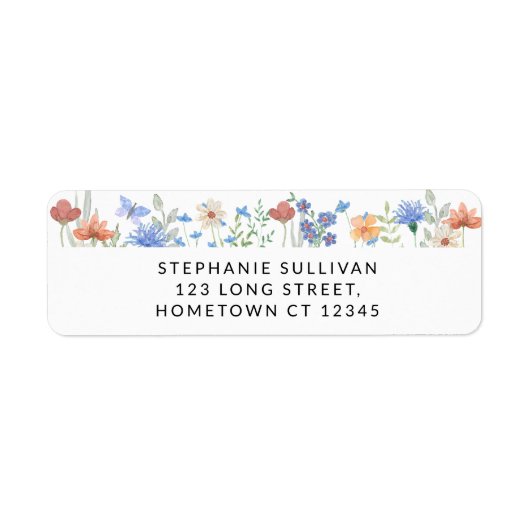 Retouradres Wildbloem Etiket (Voorkant)