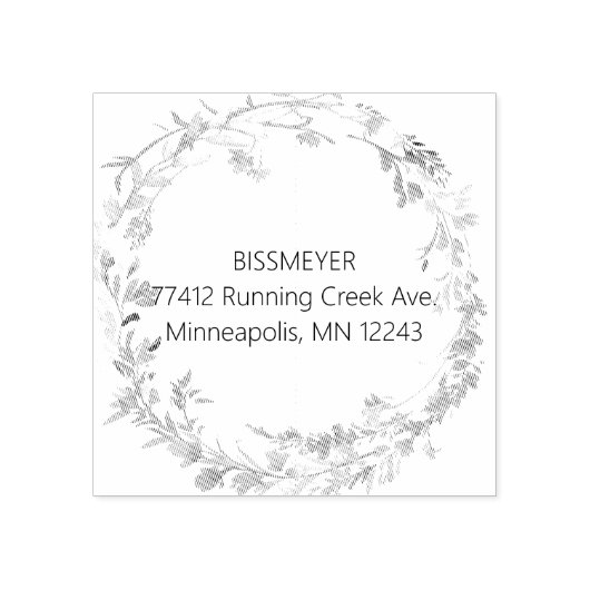 Retouradres Wildbloem Rubberstempel (Afrduk)