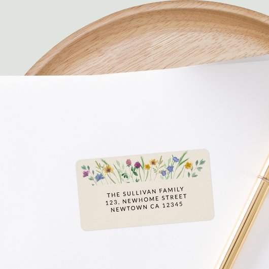 Retouradres Wilde Bloem Etiket