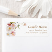 Retouradres Wilde-bloem-lente-envelop Etiket (Insitu)