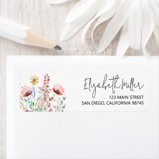 Retouradres Wilde Bloemen Etiket (Insitu)