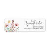 Retouradres Wilde Bloemen Etiket (Voorkant)